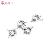Brass Spring Round Clasps Necklace Connect Clasps Diy Jewelry Making Supplies
