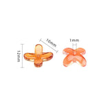100Pcs Glass Petal Beads 10mm Lampwork Crystal Flower Pendants Pink