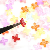 100Pcs Glass Petal Beads 10mm Lampwork Crystal Flower Pendants Pink