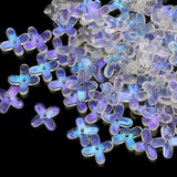 100Pcs Glass Petal Beads 10mm Lampwork Crystal Flower Pendants Pink