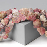 Raw Red Tourmaline Stone Bead for Jewelry Making