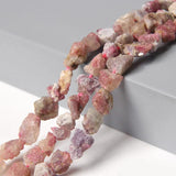 Raw Red Tourmaline Stone Bead for Jewelry Making