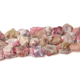 Raw Red Tourmaline Stone Bead for Jewelry Making
