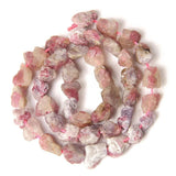 Raw Red Tourmaline Stone Bead for Jewelry Making