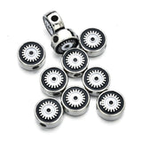 10pcs Metal Evil Eye Beads Charms Enamel Pendant for DIY Necklace Bracelet