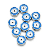 10pcs Metal Evil Eye Beads Charms Enamel Pendant for DIY Necklace Bracelet