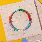 25pcs Enamel Tila Loose Beads for Jewelry Making DIY