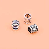 5PCS 925 Sterling Silver Retro Beads Thai Silver DIY Beaded Material Accessories