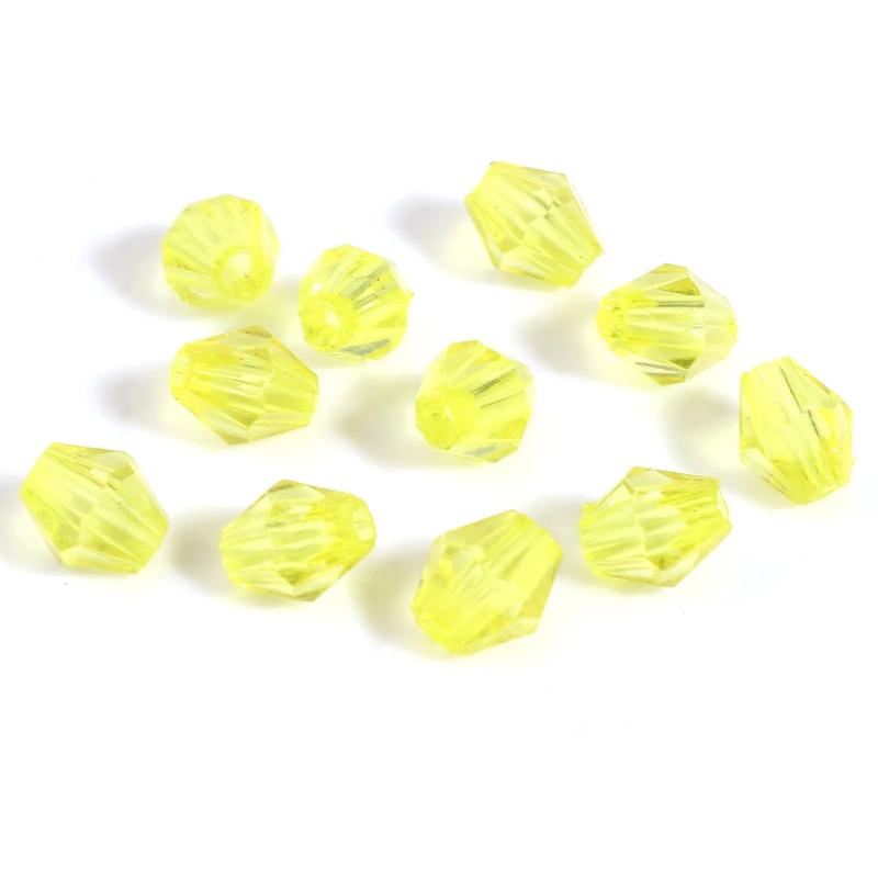 2000PCS Hexagon Multicolor Acrylic Beads 6mmx5mm