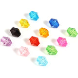 2000PCS Hexagon Multicolor Acrylic Beads 6mmx5mm