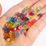 2000PCS Hexagon Multicolor Acrylic Beads 6mmx5mm