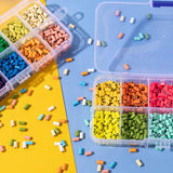 50pcs 6*3MM Enamel Tube Beads DIY Necklace Bracelets Accessory