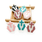 10pcs Cross Silicone Beads Teether Chewing Teeth DIY Jewelry Accessories