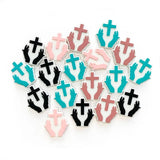 10pcs Cross Silicone Beads Teether Chewing Teeth DIY Jewelry Accessories