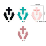 10pcs Cross Silicone Beads Teether Chewing Teeth DIY Jewelry Accessories