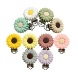 3pcs Silicone Pacifier Clip Flowers BPA-Free Teething Toy