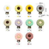 3pcs Silicone Pacifier Clip Flowers BPA-Free Teething Toy