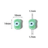 10pcs 14x10mm Evil Eye Lampwork Glass Beads for DIY Jewelry Making