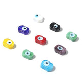 10pcs 14x10mm Evil Eye Lampwork Glass Beads for DIY Jewelry Making