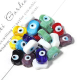 10pcs 14x10mm Evil Eye Lampwork Glass Beads for DIY Jewelry Making