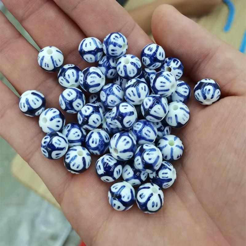 20pcs 10mm Ceramic Beads for DIY Jewelry Making