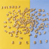 5pcs Metal Initial Letter Beads Frosted Charms for Jewelry Making