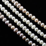 Natural Multicolor Freshwater Pearl Beads 6-7mm Strand for Necklace Making