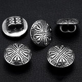 4 Stainless Steel Slider Beads 5mm Double Hole Charms for DIY Jewelry