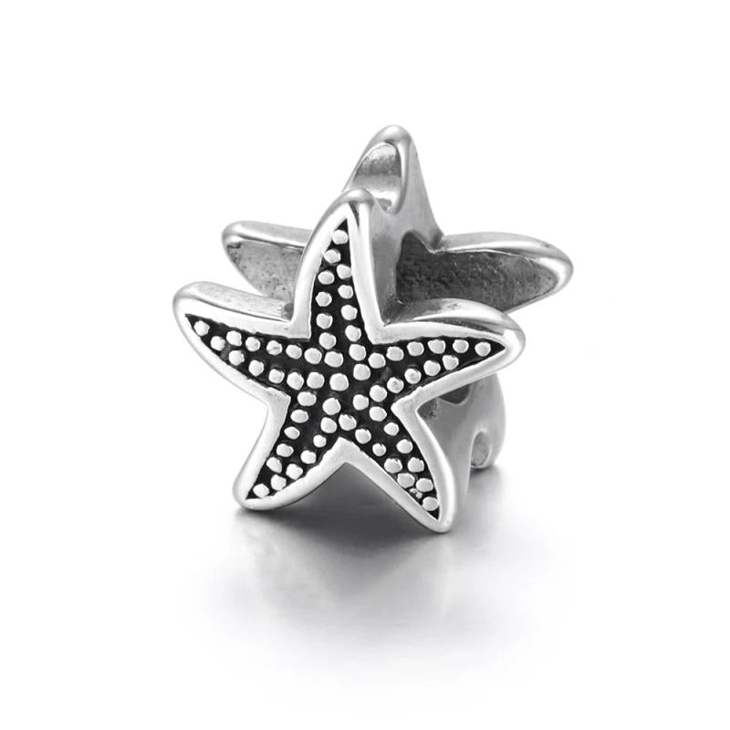 Stainless Steel Starfish European Beads for Bracelet DIY Accessory