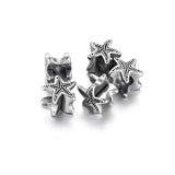 Stainless Steel Starfish European Beads for Bracelet DIY Accessory