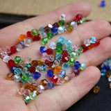 1000pcs 4mm Crystal Beads Bicone Lariat Necklace Bracelet Jewelry Findings