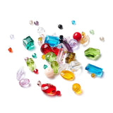 50pcs Mixed Shape Faceted Glass Beads for DIY Jewelry Making
