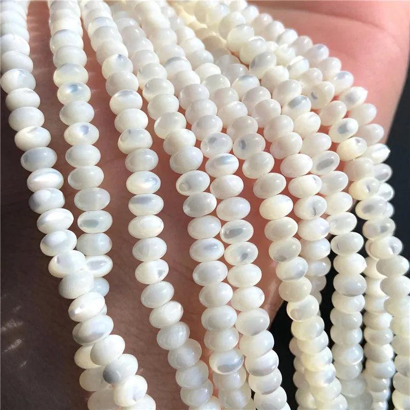 4x6mm Shell Beads Mother Of Pearl Spacer Jewelry Necklace Bracelet