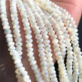 4x6mm Shell Beads Mother Of Pearl Spacer Jewelry Necklace Bracelet