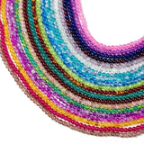 100pcs 8mm Cracked Snow Crackle Crystal Beads Double Colored Loose Spacer Beads
