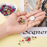 100pcs 8mm Cracked Snow Crackle Crystal Beads Double Colored Loose Spacer Beads