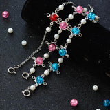 100pcs 8mm Cracked Snow Crackle Crystal Beads Double Colored Loose Spacer Beads