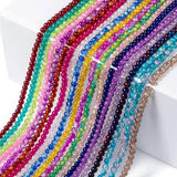 100pcs 8mm Cracked Snow Crackle Crystal Beads Double Colored Loose Spacer Beads