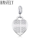 316L Stainless Steel Heart Shape Love You Charm Pendant