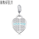 316L Stainless Steel Heart Shape Love You Charm Pendant