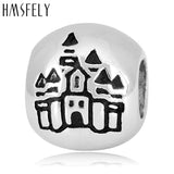 316L Stainless Steel Big Hole Round Ball Beads European Castle Beads