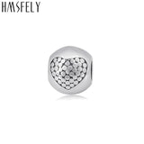 316L Stainless Steel Round Charm Beads Heart Dot Beads