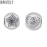 316L Stainless Steel Round Charm Beads Heart Dot Beads