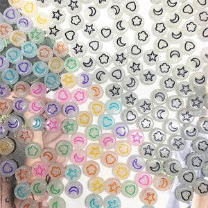 100pcs Glittery Acrylic Spacer Beads for Jewelry Making DIY