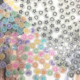 100pcs Glittery Acrylic Spacer Beads for Jewelry Making DIY