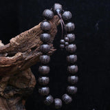 Natural Ebony Beaded Tibetan Buddhist Bracelet Men's Amulet