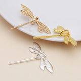 20 PCS 36x43mm KC Gold/Silver Dragonfly Pendant DIY Jewelry Finding