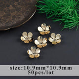 18k Plated Flower Earrings DIY Jewelry Making Accessory