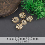 18k Plated Flower Earrings DIY Jewelry Making Accessory