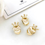 20pcs Crown Bracelet Charm Beads for Jewelry Making DIY